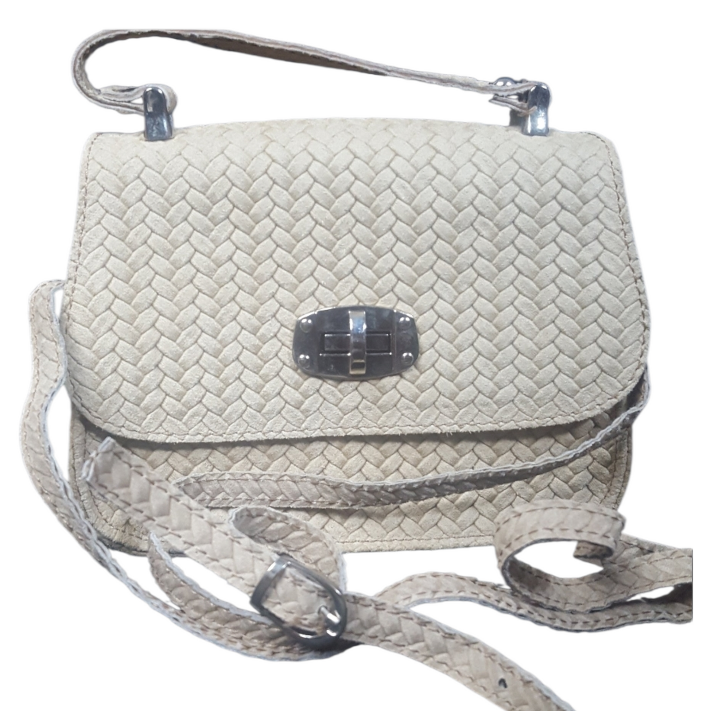 Borso in Pelle Braided Leather Handbag