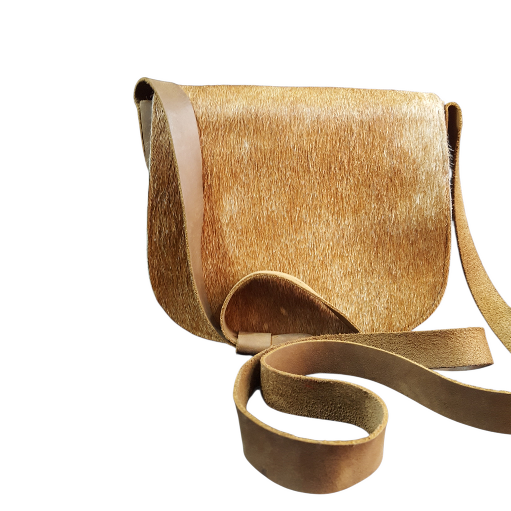 Atelier Luxembourg Leather Calf Hair Saddle Bag