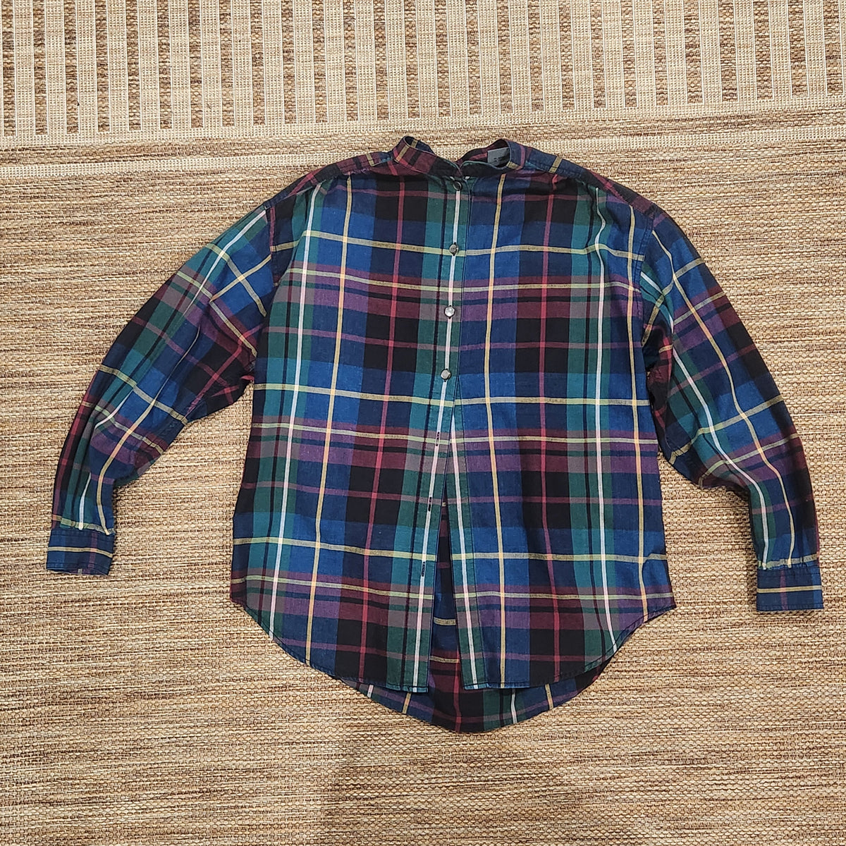 Vintage Cotton Plaid Button Down Shirt