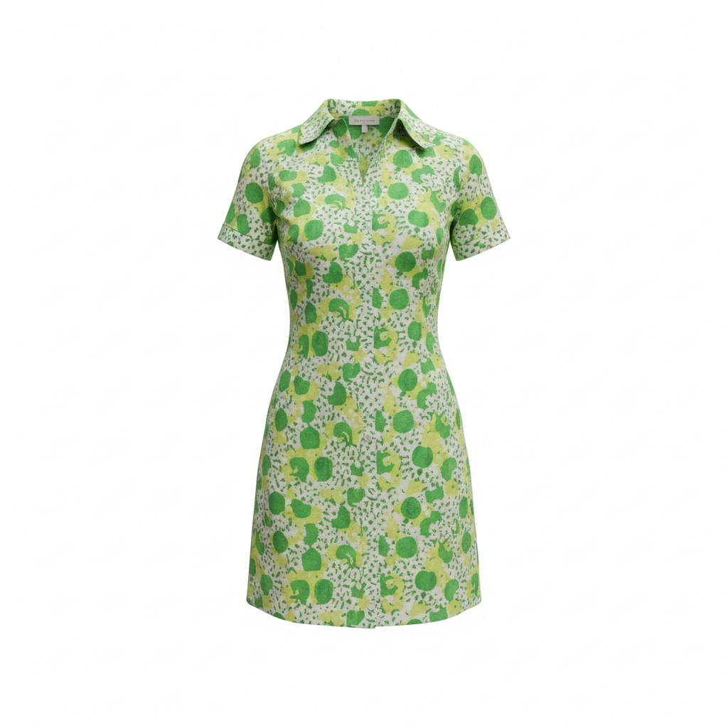 1960s Vintage Cotton Apple Print Dress Size L