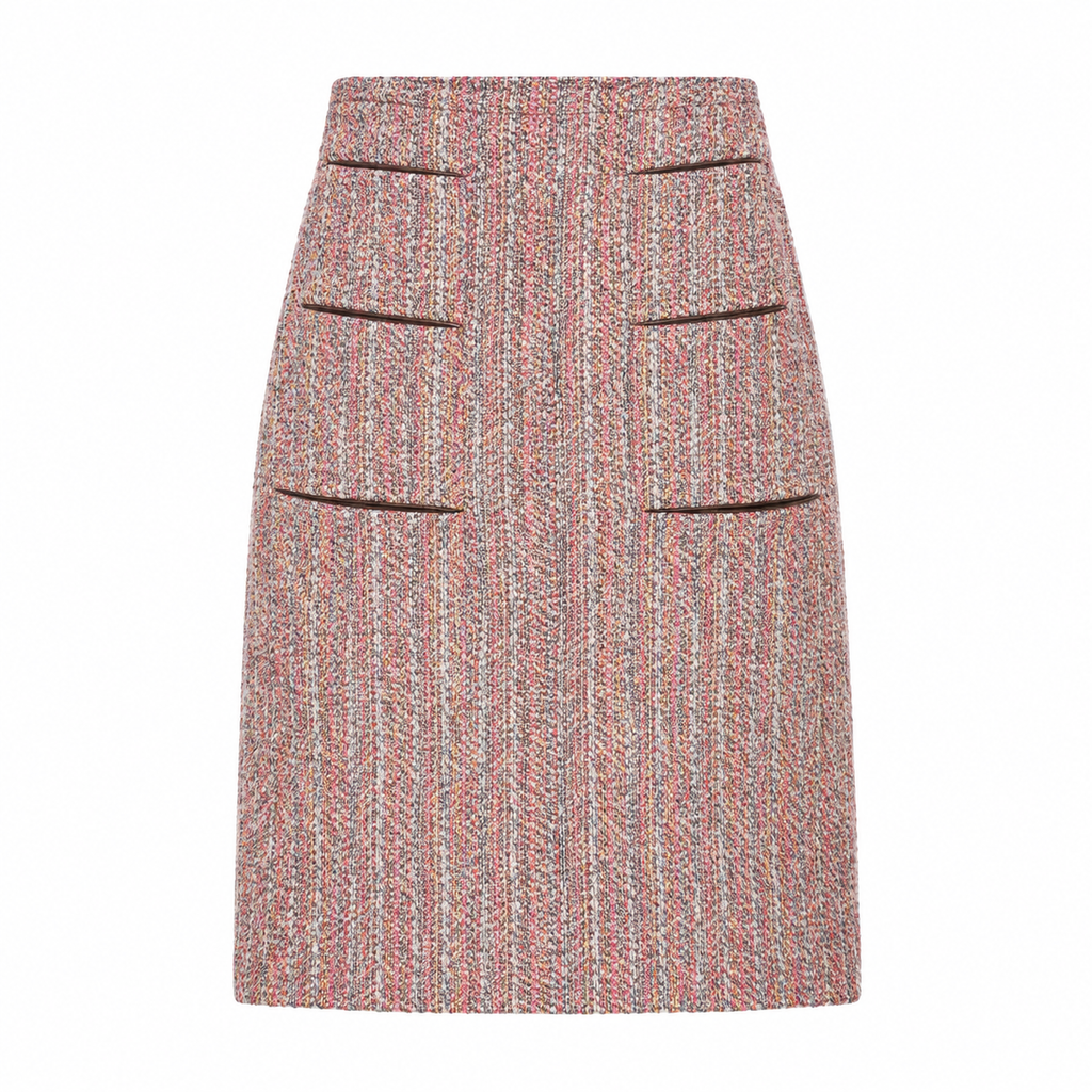 Carven Rose Tweed Skirt Size 36