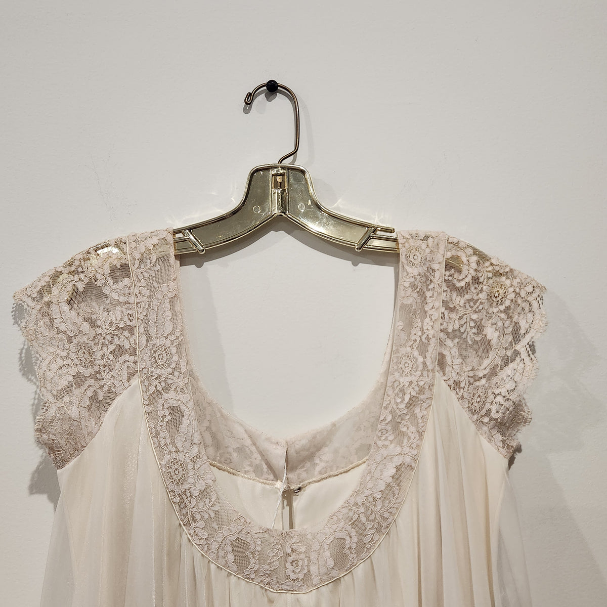 Vintage Lace Trimmed Sheer Nightgown
