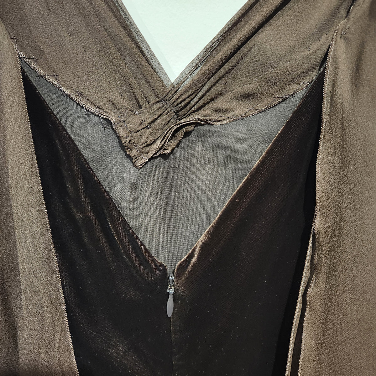 Armani Collezioni Chocolate Velvet & Silk Evening Gown | Made in Italy