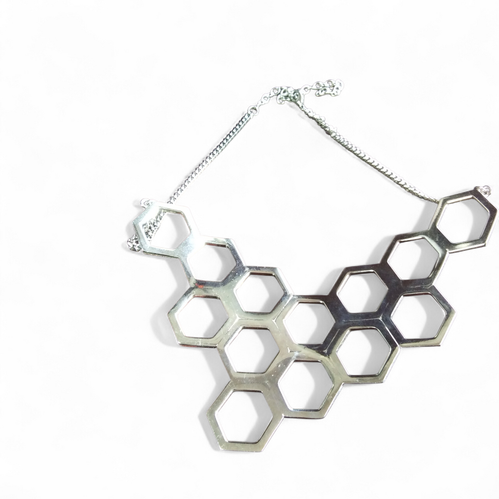 Vita Fede Geo Millie Silver Bib Necklace