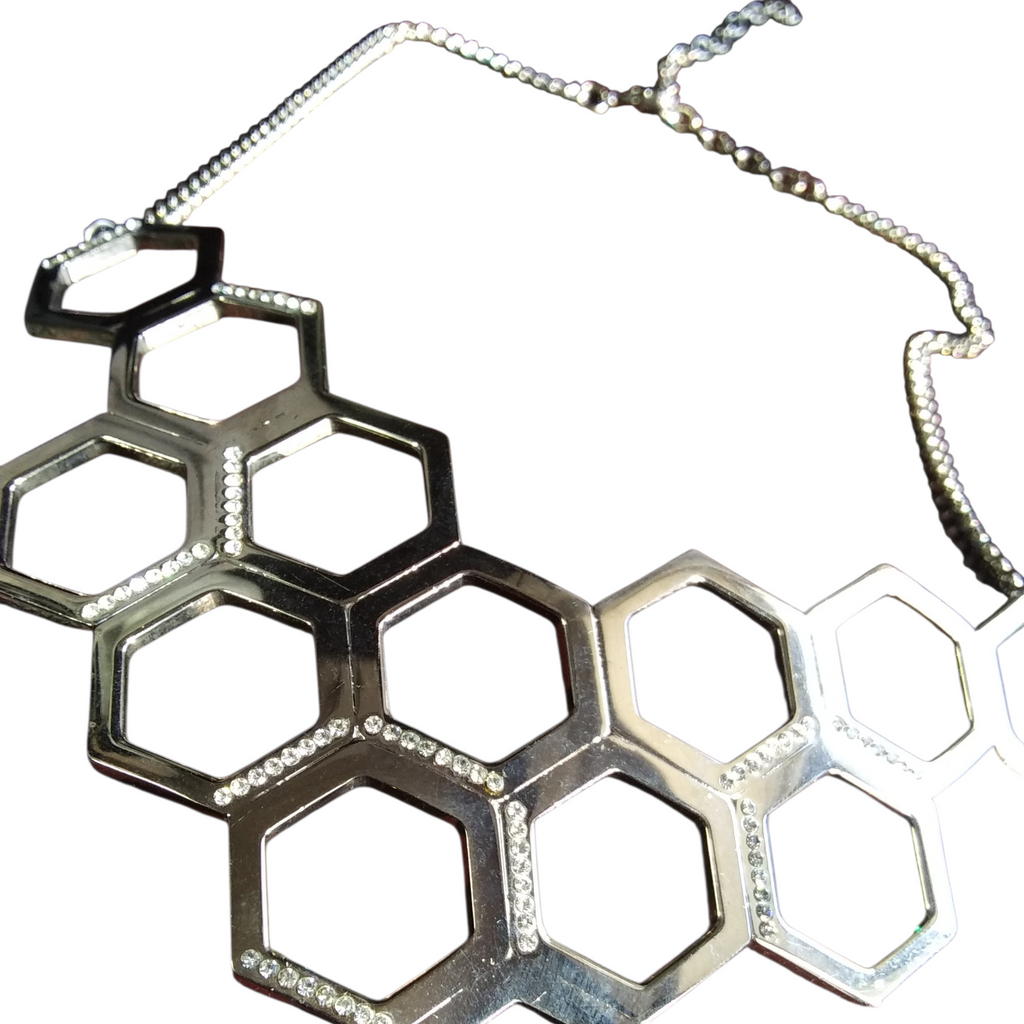 Vita Fede Geo Millie Silver Bib Necklace