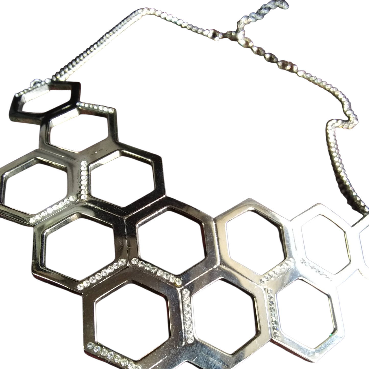 Vita Fede Geo Millie Silver Bib Necklace