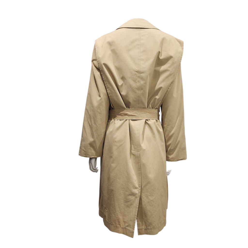 60s  Buoy Cloth Trench with Removable Wool & Camel Hair Lining Talon Zipper Size 38
