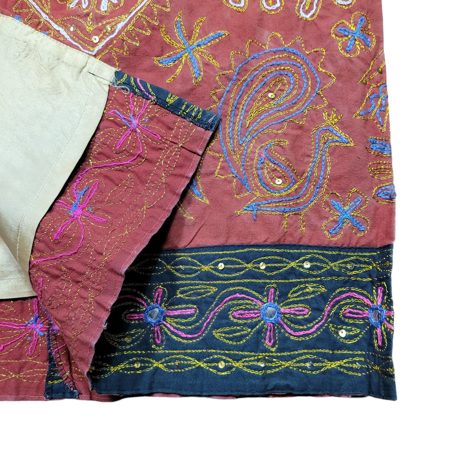 1990s Vintage Dona Jean Embroidered Midi Skirt Size S