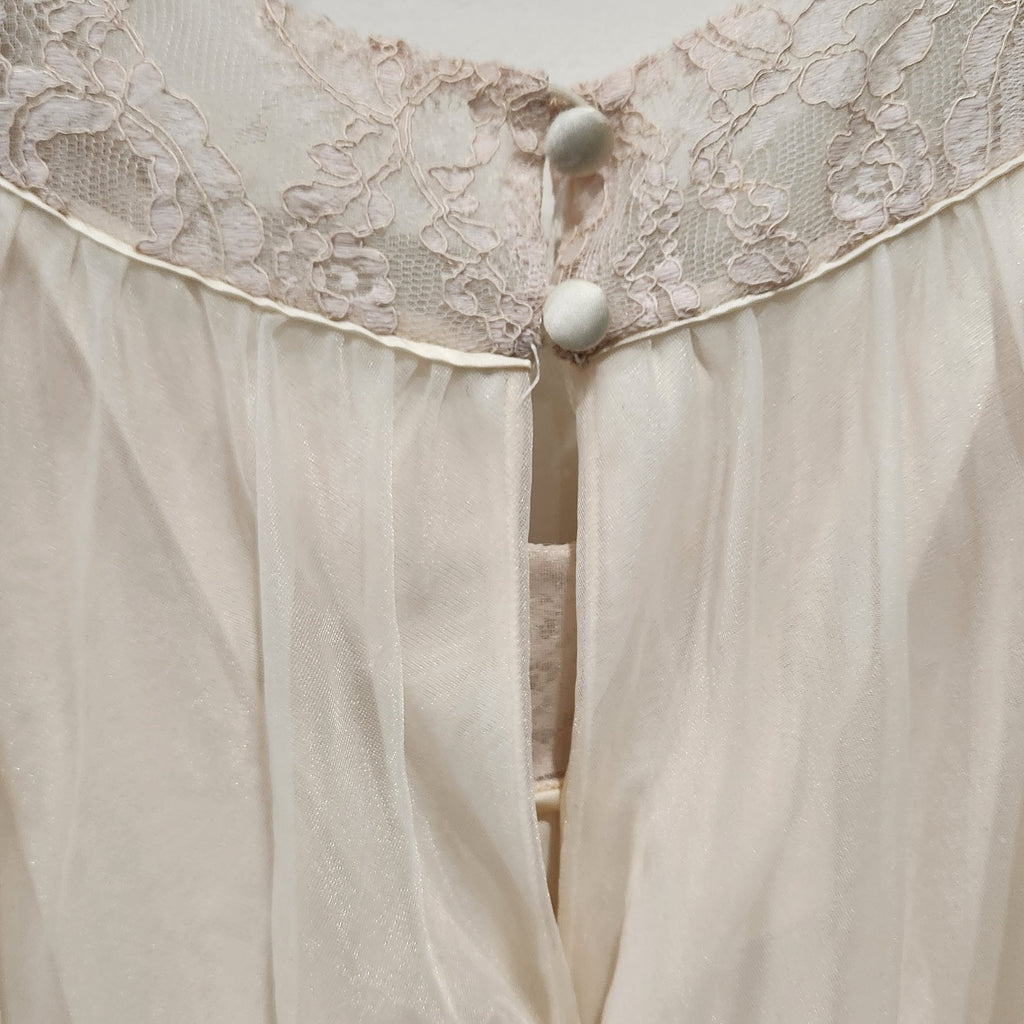 Vintage Lace Trimmed Sheer Nightgown