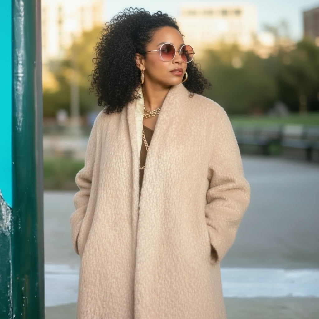 Vintage Wool & Mohair Teddy Bear Swing Coat Size 8