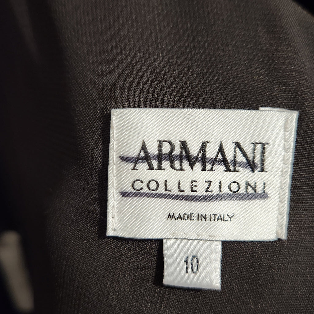 Armani Collezioni Chocolate Velvet & Silk Evening Gown | Made in Italy