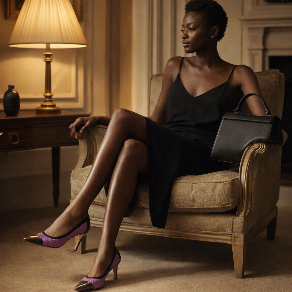 Marc Jacob's Purple Rib Pumps with Metallic Pointy Toe Tip Size 37