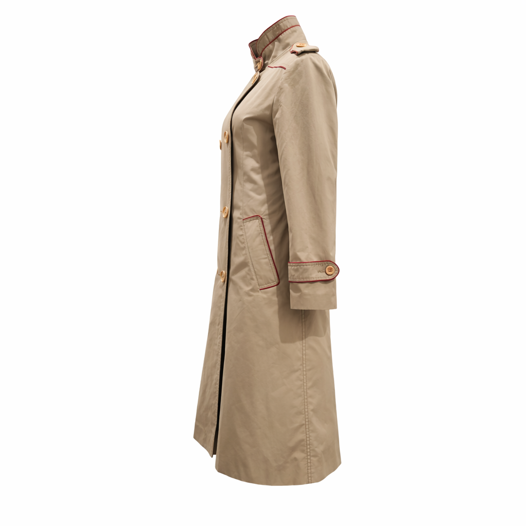 90s Vintage Womens Trenchcoat Gallery Down Filled Convertable