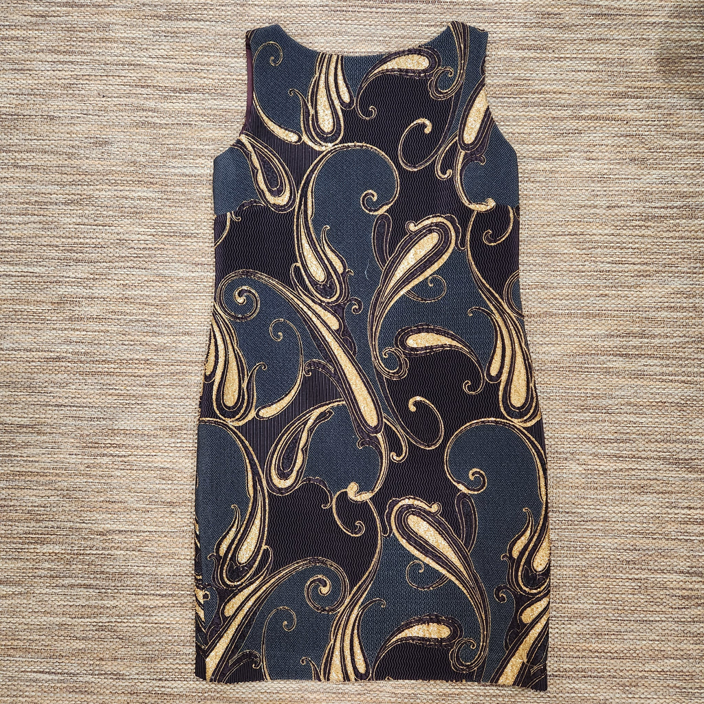 Sleeveless Patterned Shift Dress