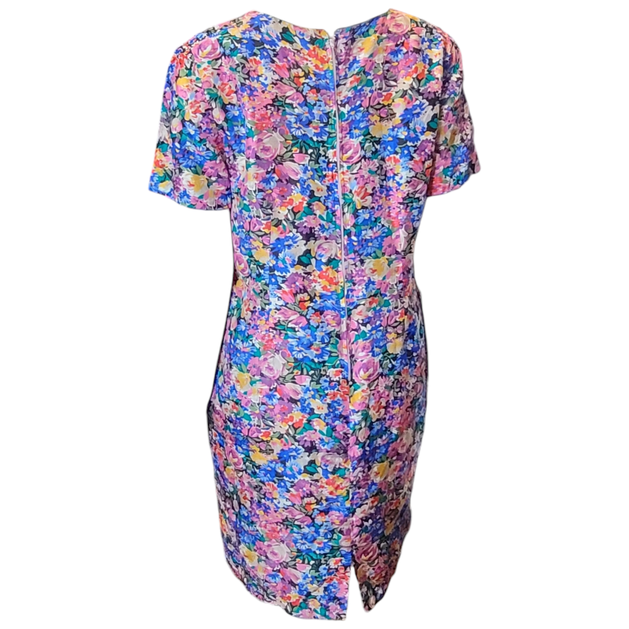 Vintage Silk Handmade Classic Floral Dress
