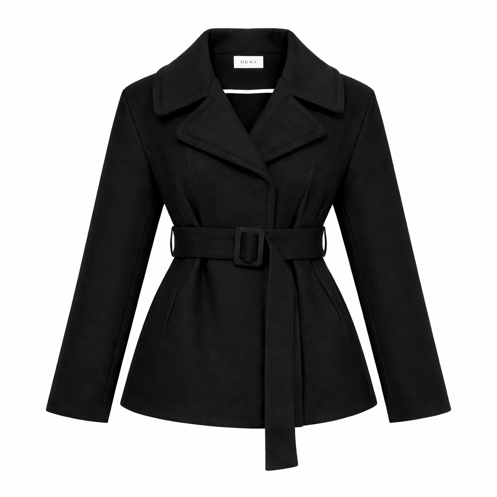 DKNY Wool Neoprene Lined Cropped Jacket Size S