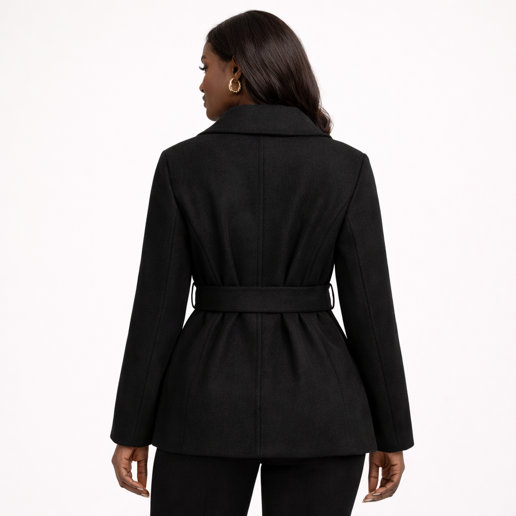 DKNY Wool Neoprene Lined Cropped Jacket Size S