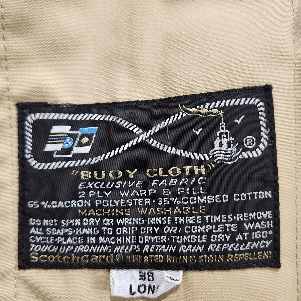 60s  Buoy Cloth Trench with Removable Wool & Camel Hair Lining Talon Zipper Size 38