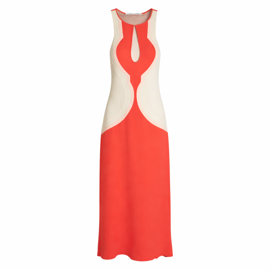 DvF Silk MOD Color Block Geometric Mini Dress/Tunic Size 2