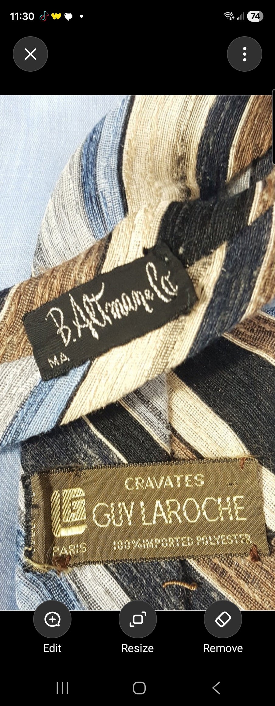 Guy Laroche Paris Cravates tie — retailed by B. Altman & Co.