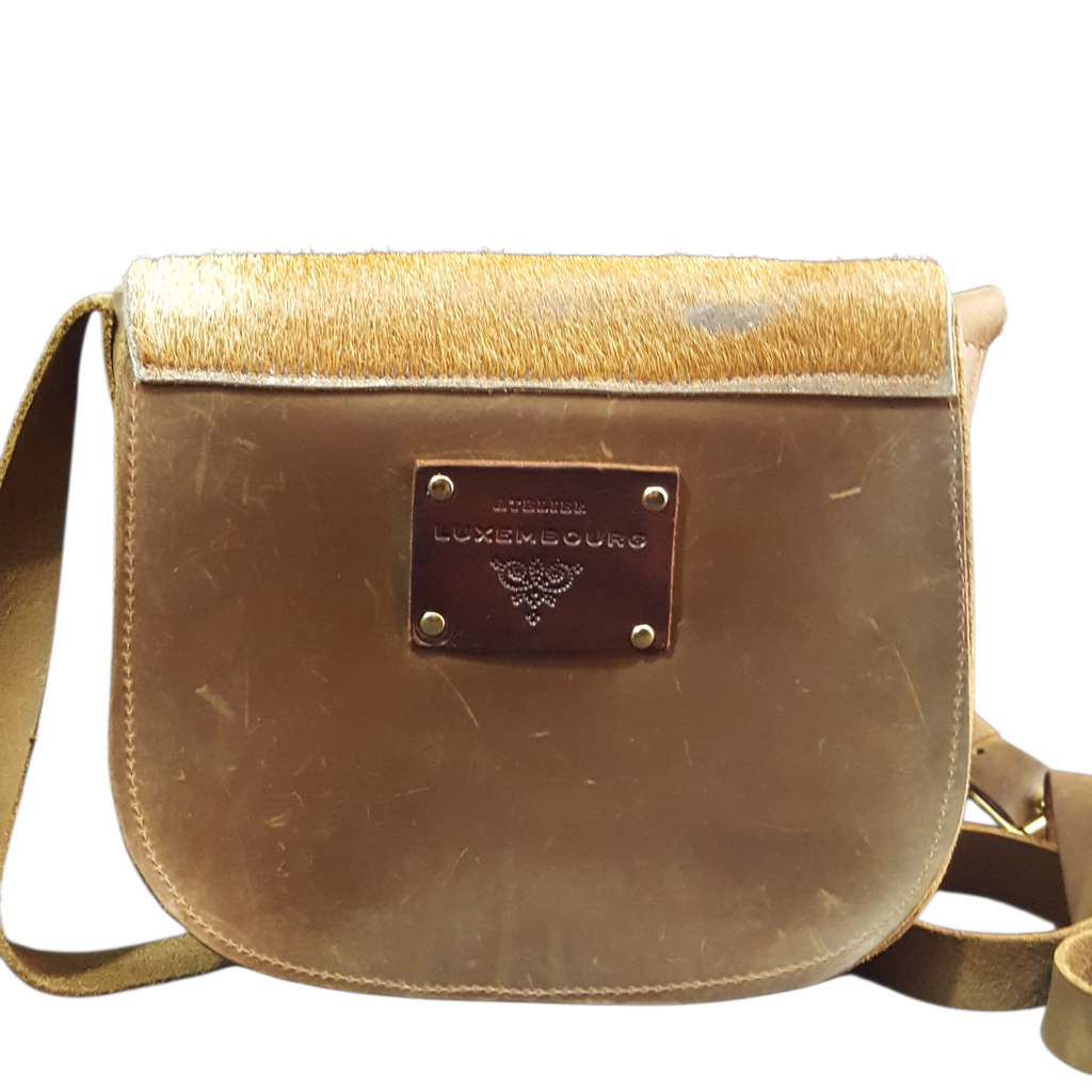 Atelier Luxembourg Leather Calf Hair Saddle Bag