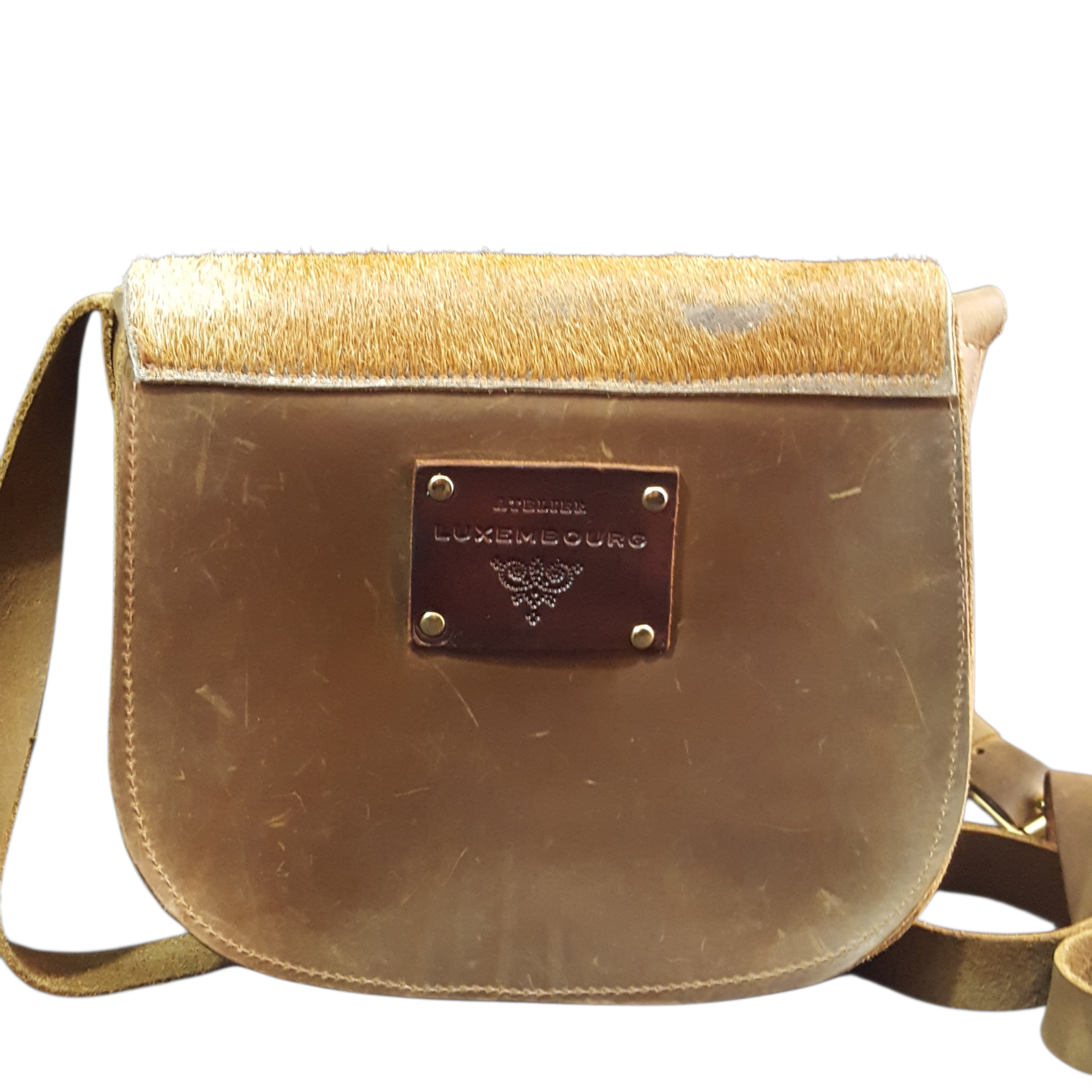 Atelier Luxembourg Leather Calf Hair Saddle Bag