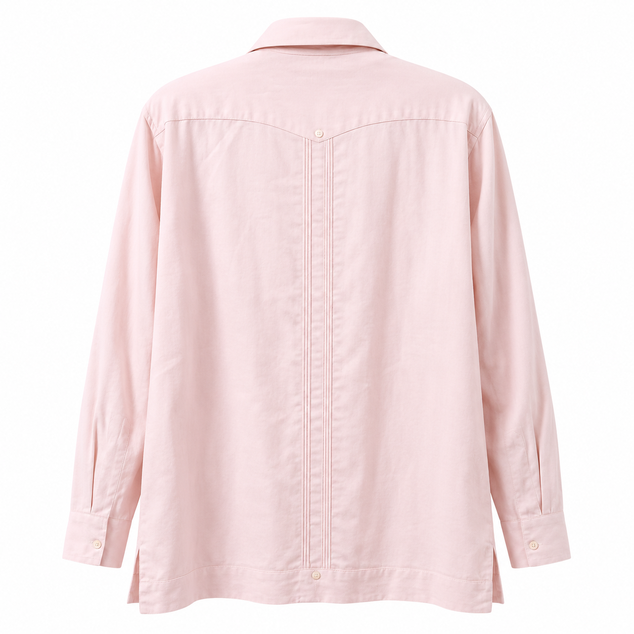 Vintage Givenchy Men Pale Pink Linen Guayabera Shirt Size L