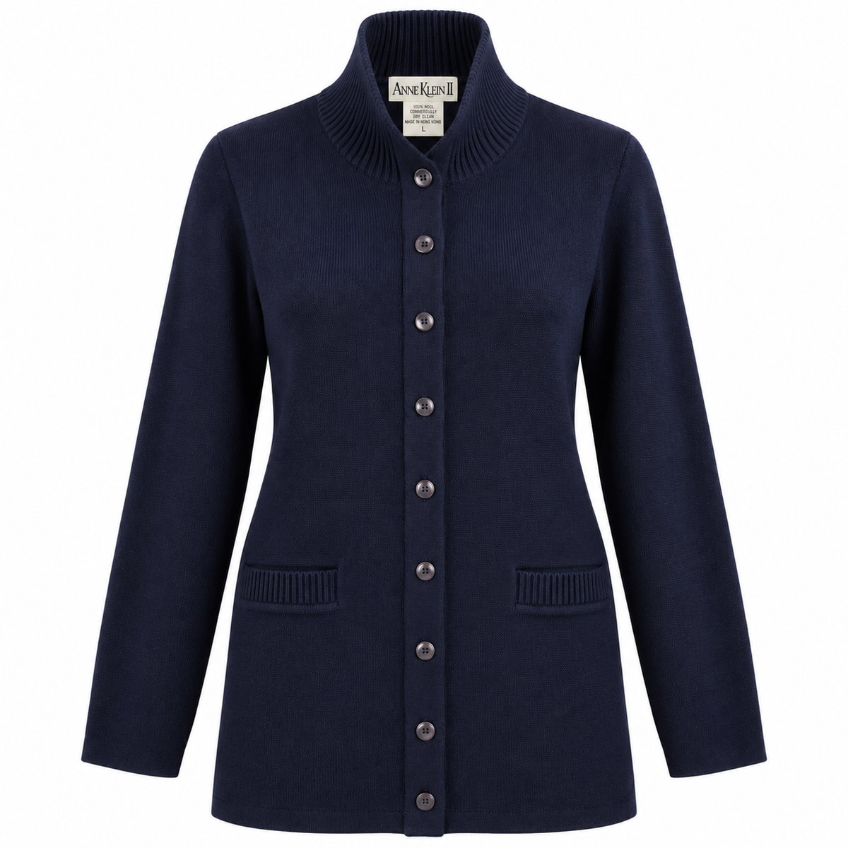 Classic Mock Neck Button Down Cardigan Sweater