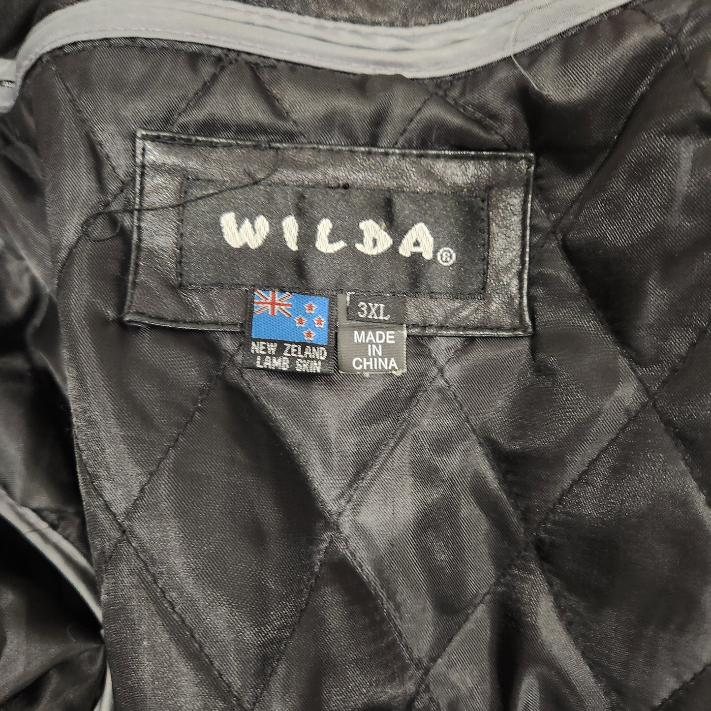 Genuine New Zealand Lambskin Leather Moto Jacket – Black M