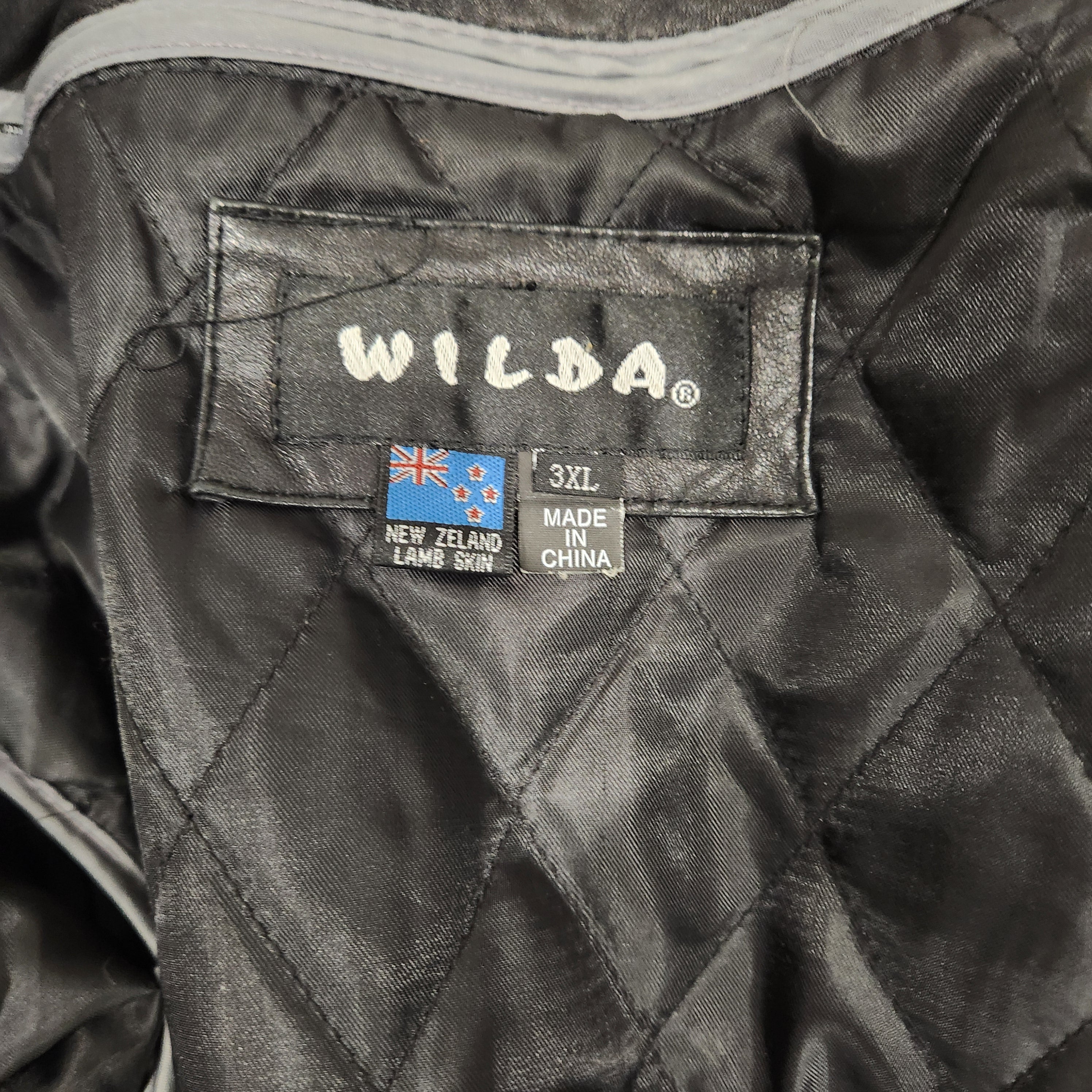 Genuine New Zealand Lambskin Leather Moto Jacket – Black M