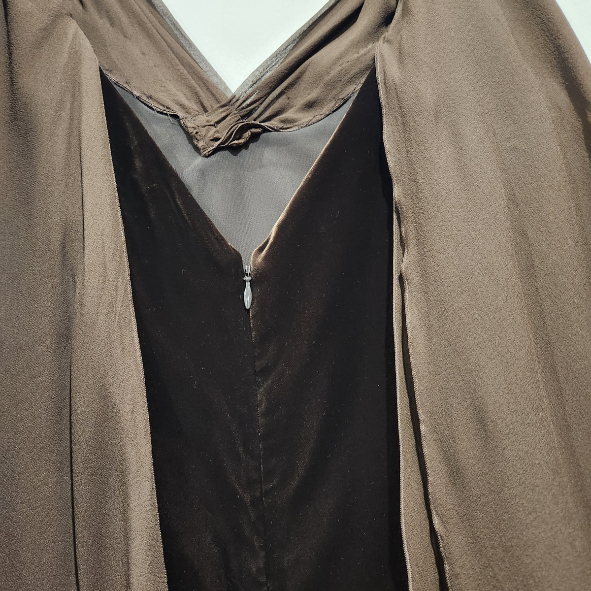 Armani Collezioni Chocolate Velvet & Silk Evening Gown | Made in Italy