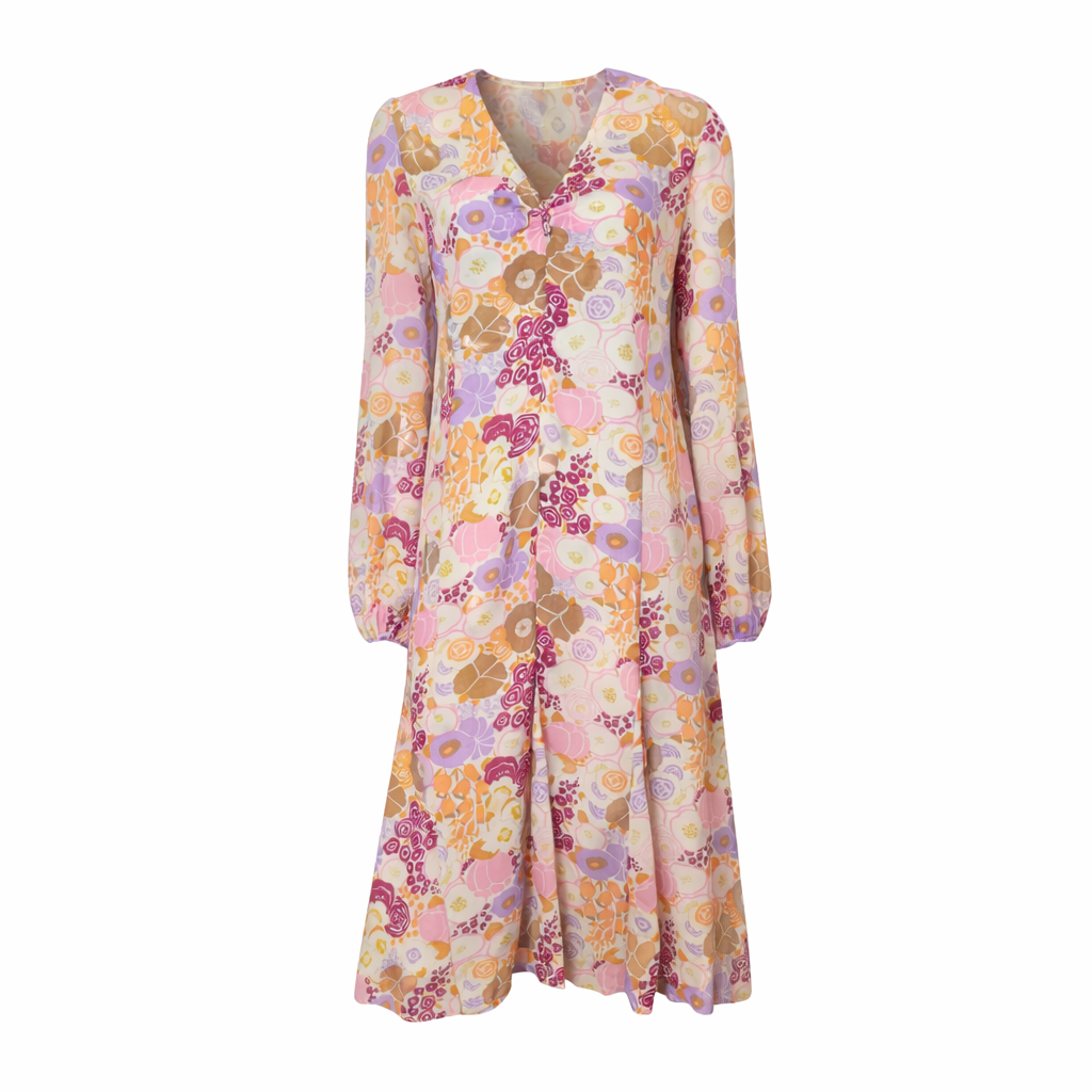 70s Floral Print Dress