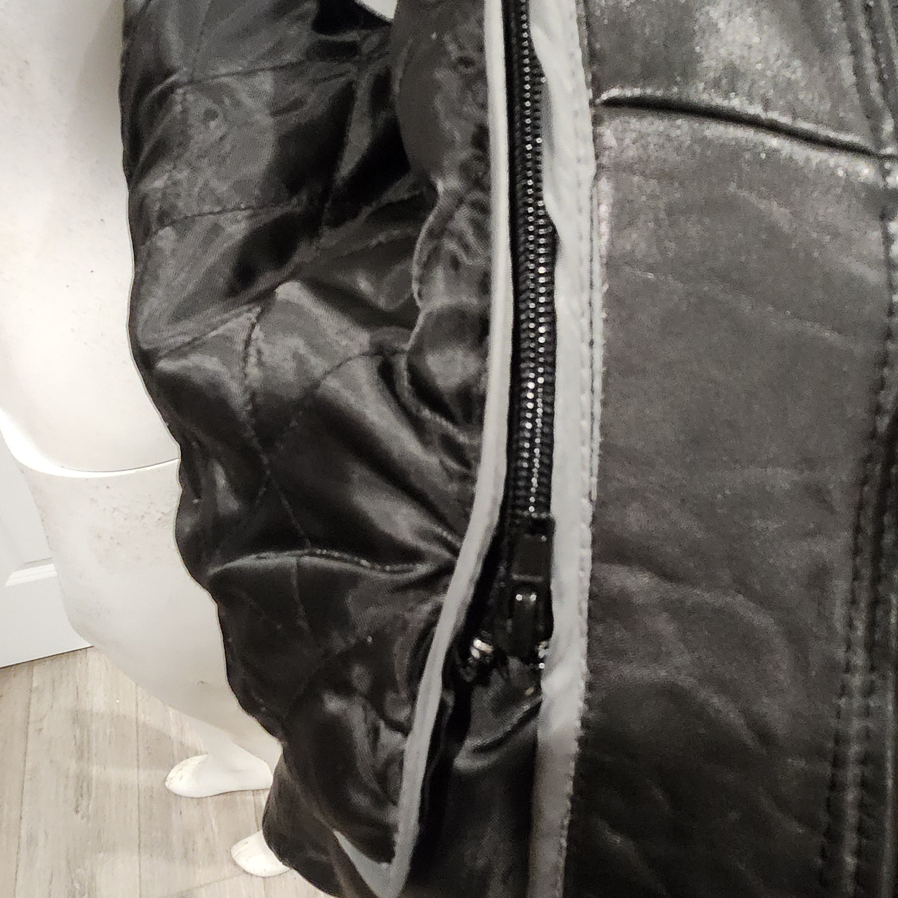 Genuine New Zealand Lambskin Leather Moto Jacket – Black M