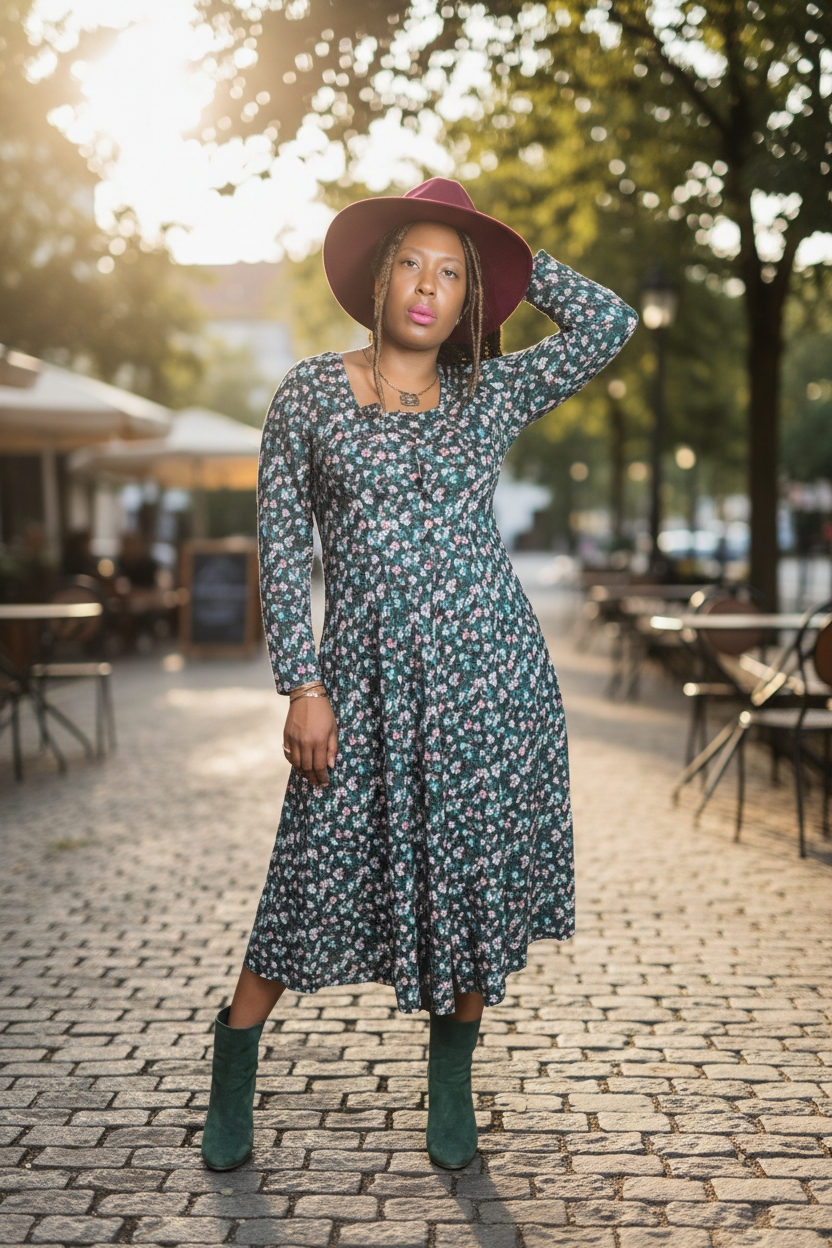 a line dress pattern 90s Maggie Lawrence Collection Vintage Mini Floral Print Maxi Dress Si –  Lucille Golden Vintage, LLC