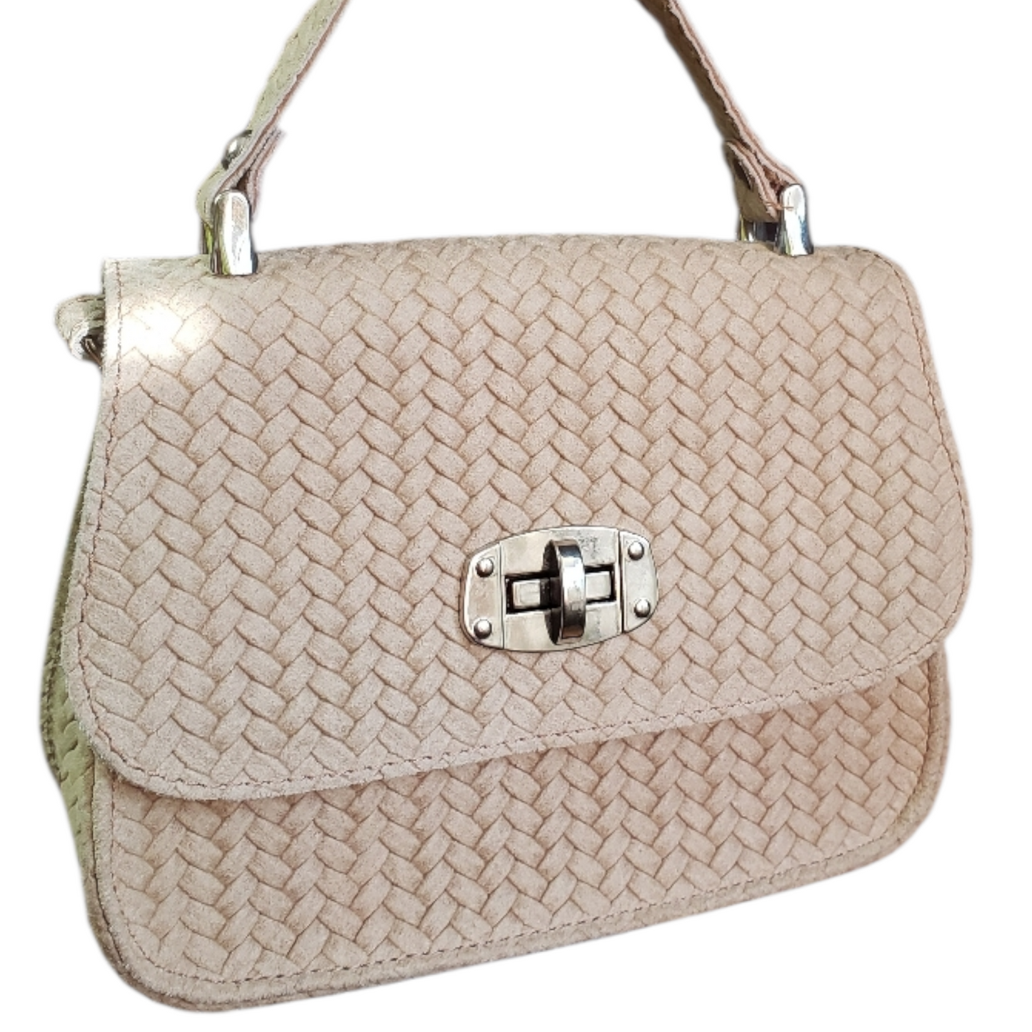 Borso in Pelle Braided Leather Handbag