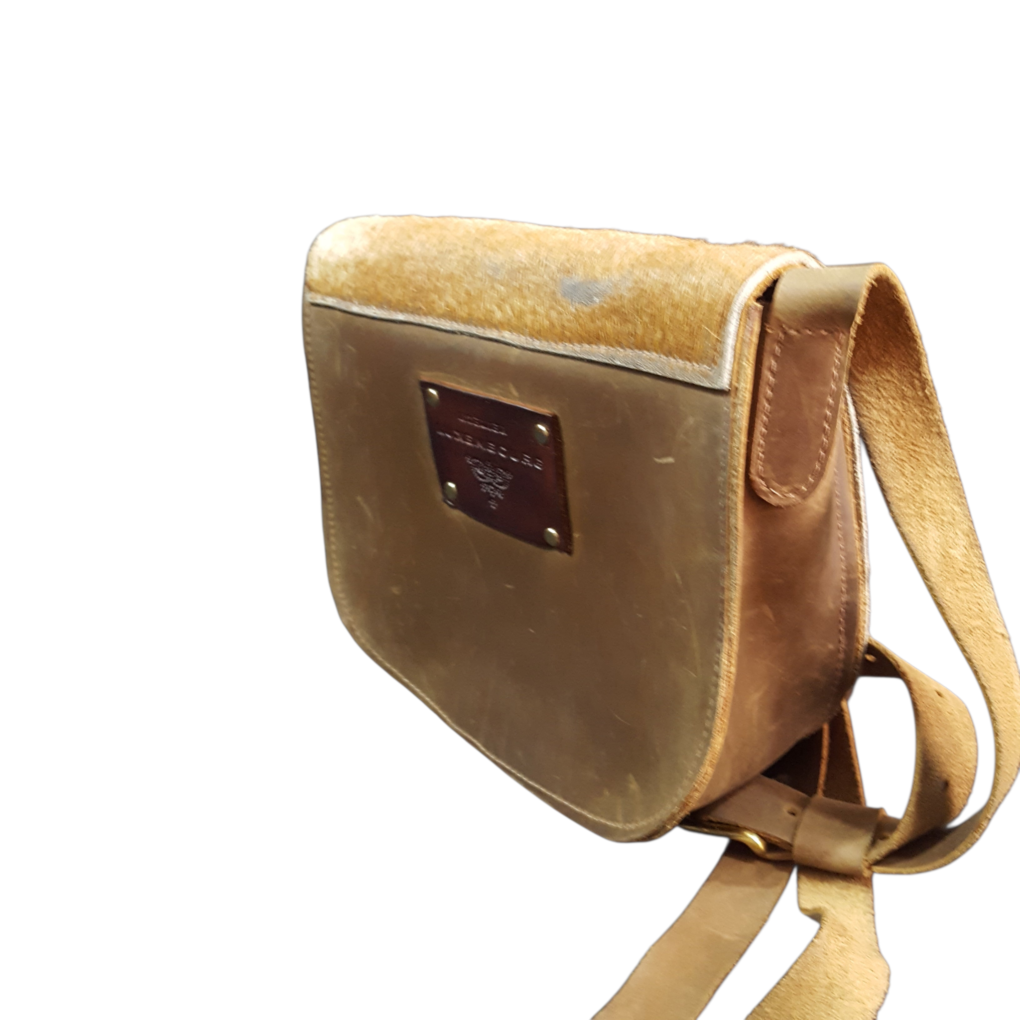 Atelier Luxembourg Leather Calf Hair Saddle Bag