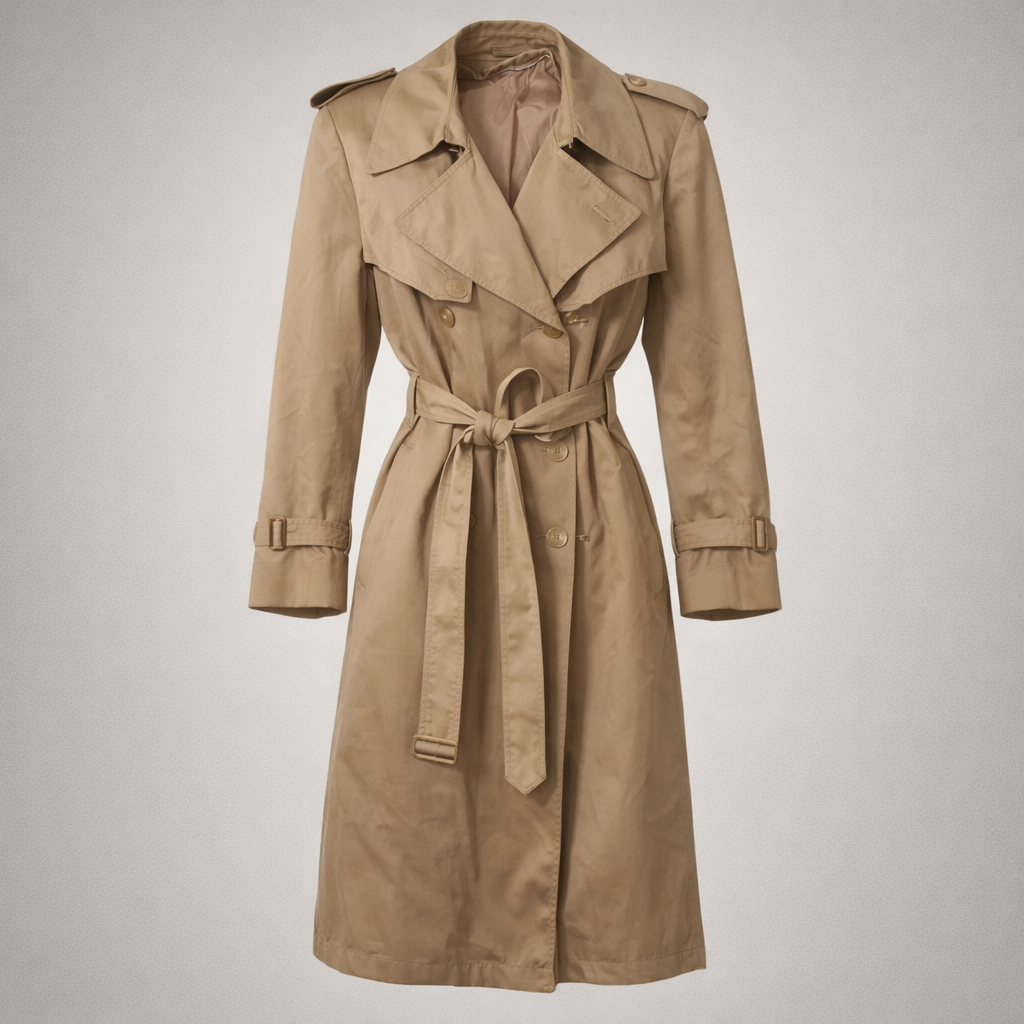Vintage Trenchcoat Gender Neutral Tan Size L