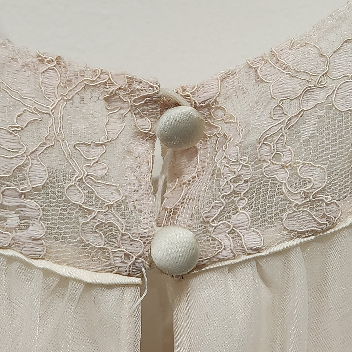 Vintage Lace Trimmed Sheer Nightgown
