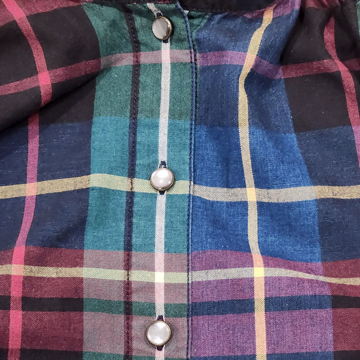 Vintage Cotton Plaid Button Down Shirt