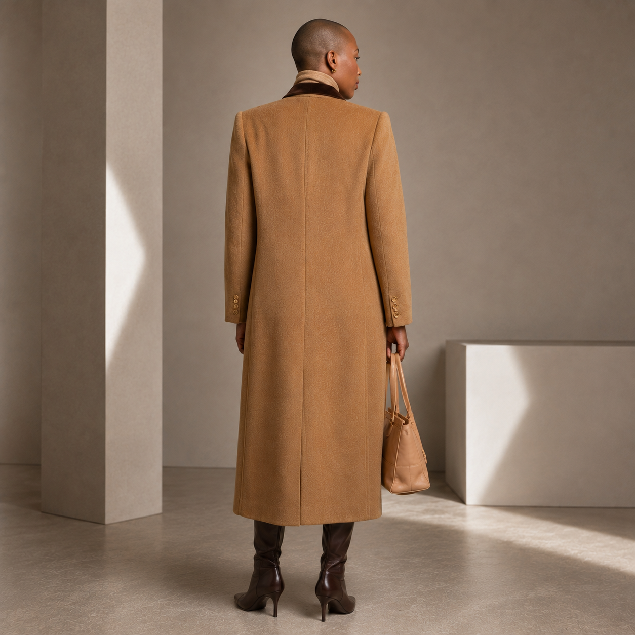 1960s Vintage Valentino Boutique Camel Hair Coat Size Large