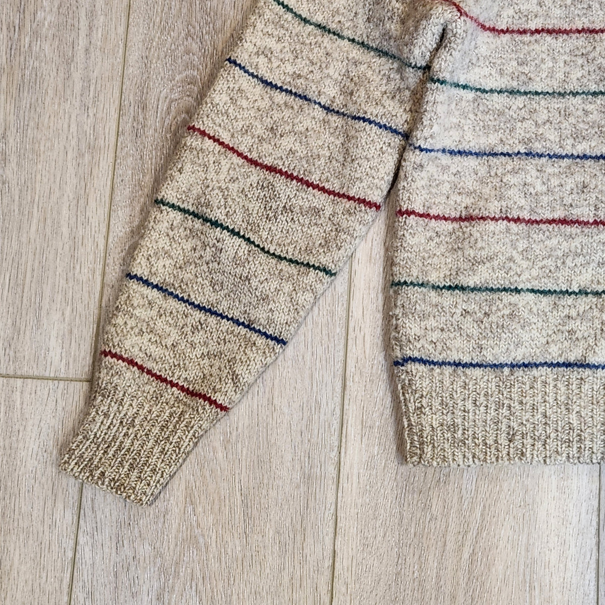 Vintage LOBO by Pendleton Virgin Wool Striped Henley Sweater — Made in USA