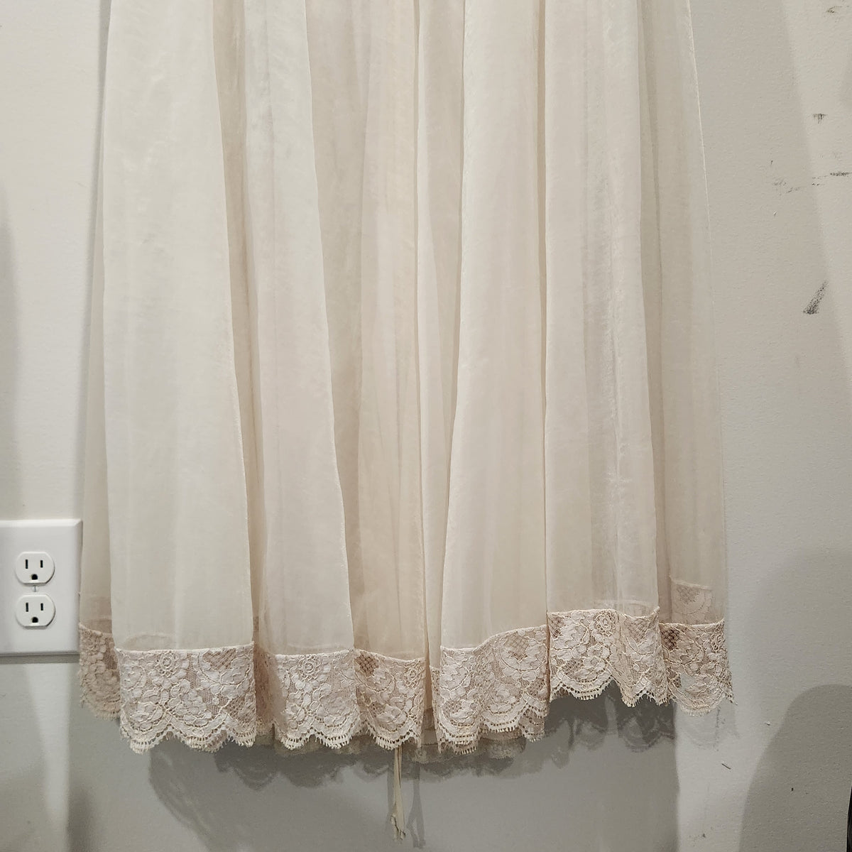 Vintage Lace Trimmed Sheer Nightgown