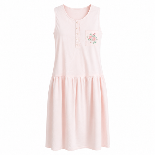 80s Cherokee Pink Sleeveless Dress Size M