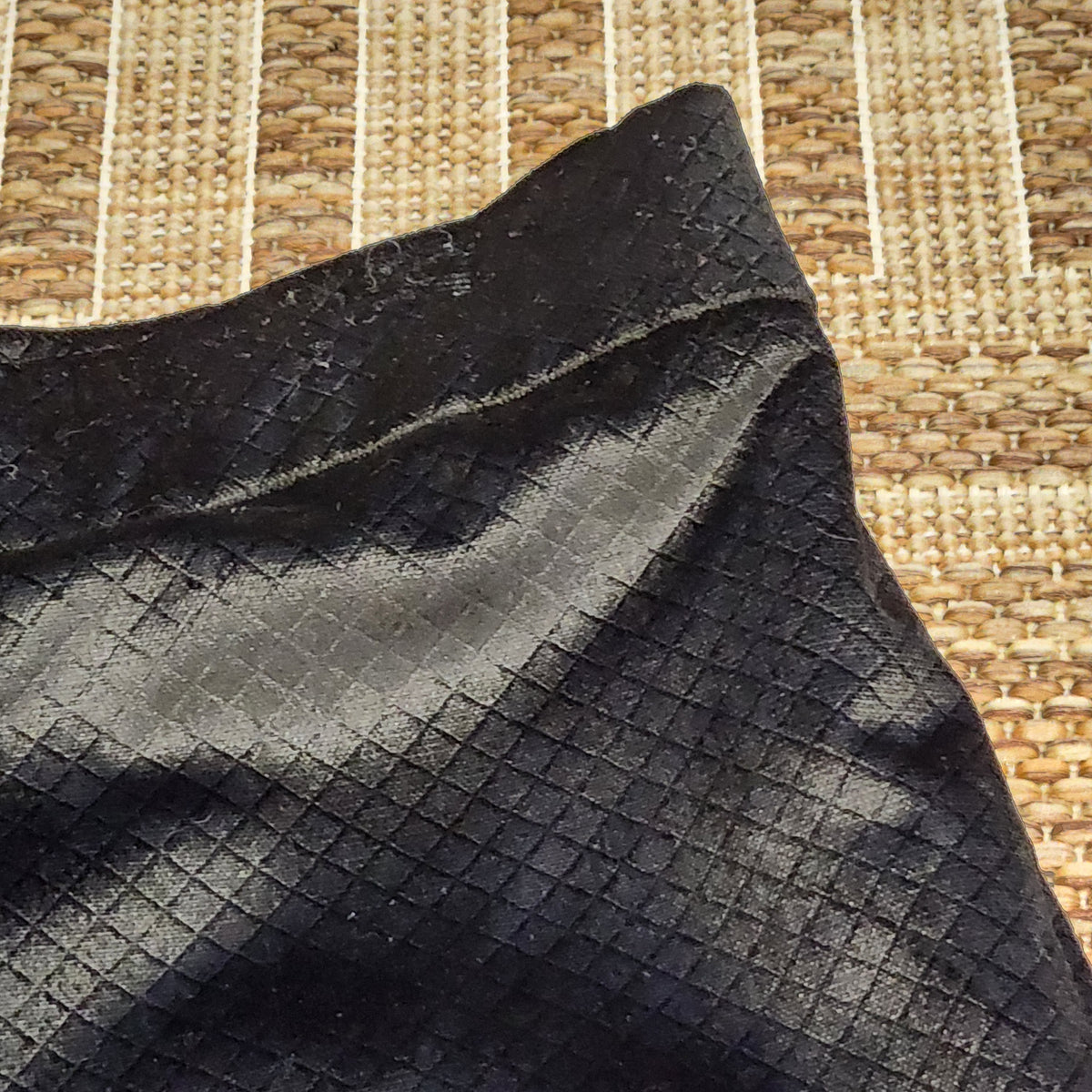 Vintage Black Diamond-Textured Velvet Flared Trousers