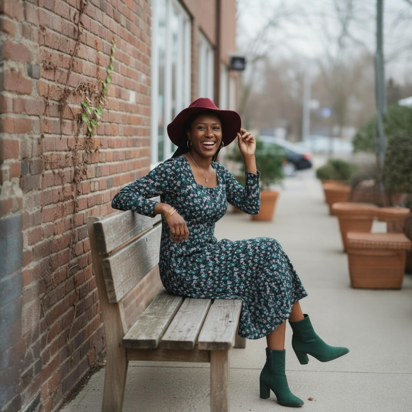 90s Maggie Lawrence Collection Vintage Mini Floral Print Maxi Dress Size L