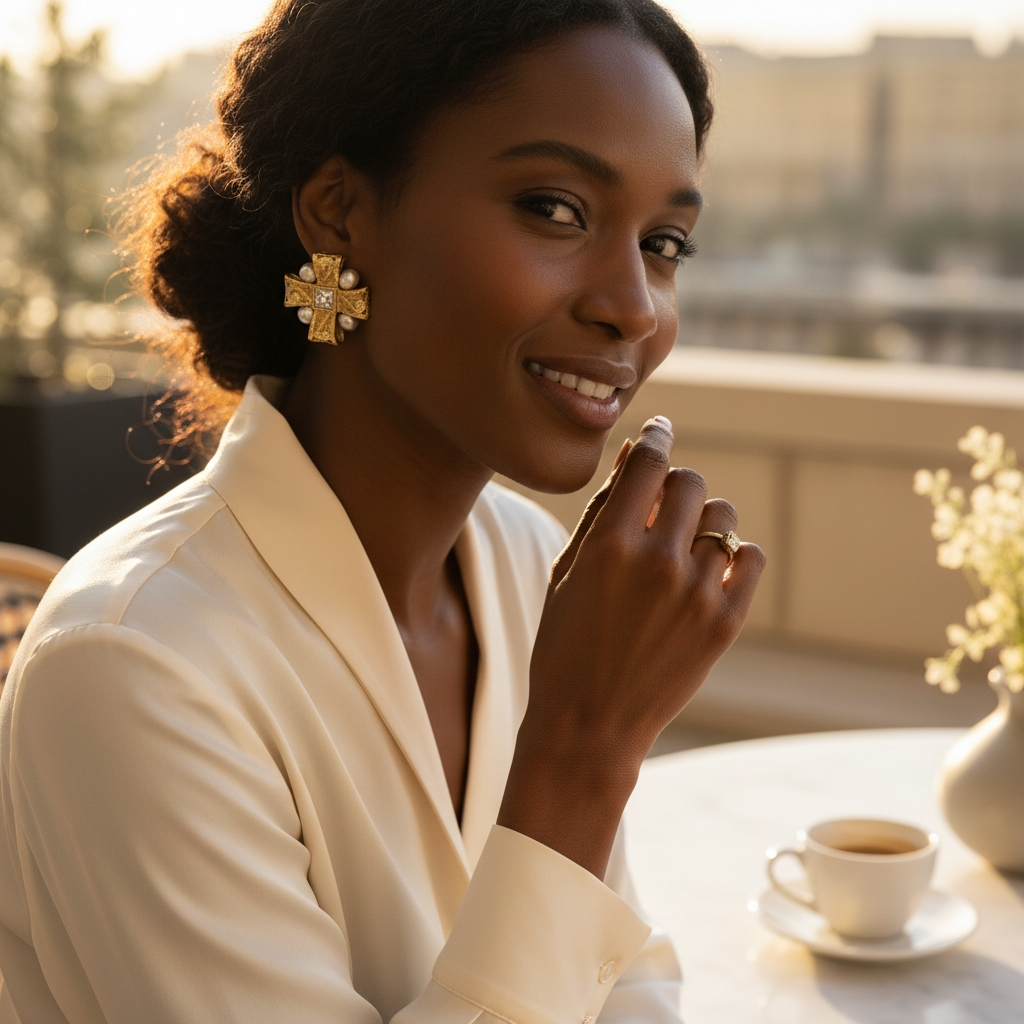 80s Vintage Clip-On Earrings Christian Lacroix