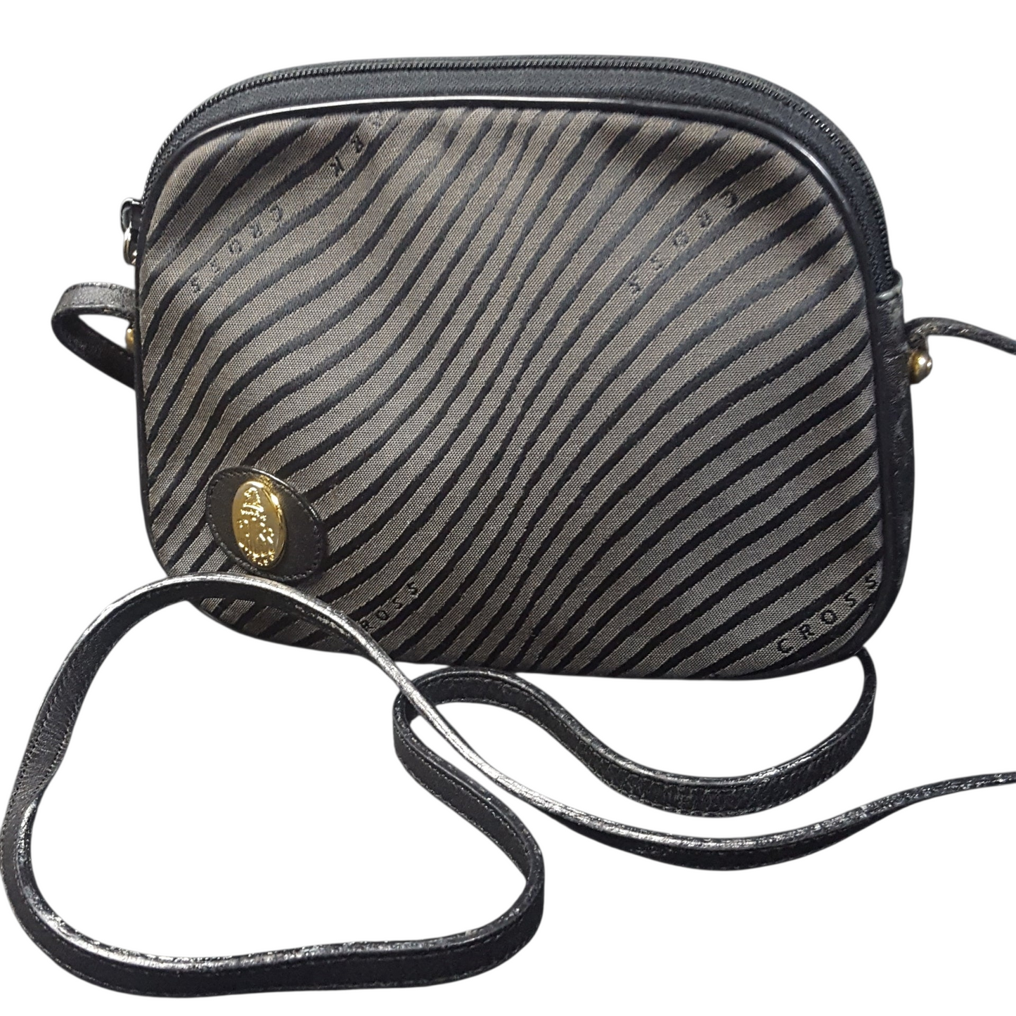Mark Cross Stripe Canvas Crossbody