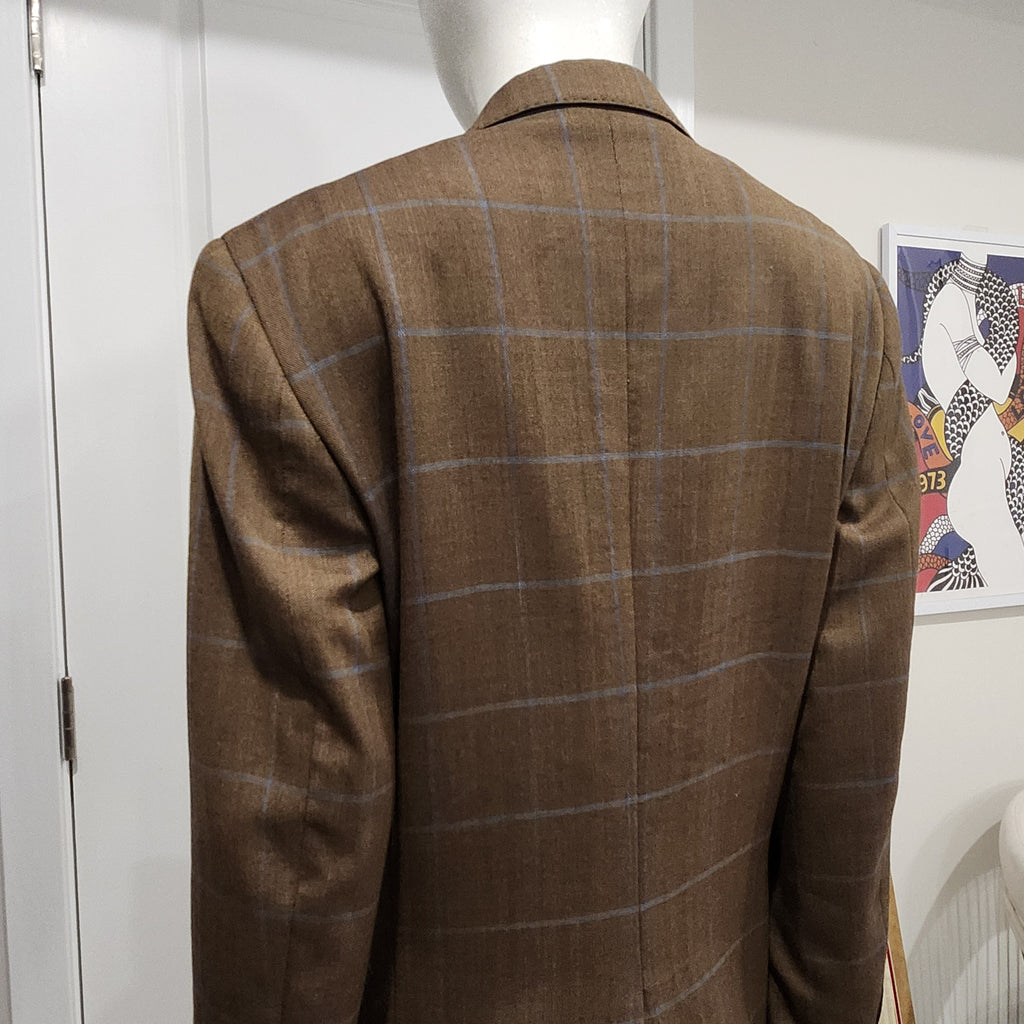 Garçon Couture Wool Windowpane Coat – Brooklyn 718 Collection | Modern Heritage Tailoring Size S