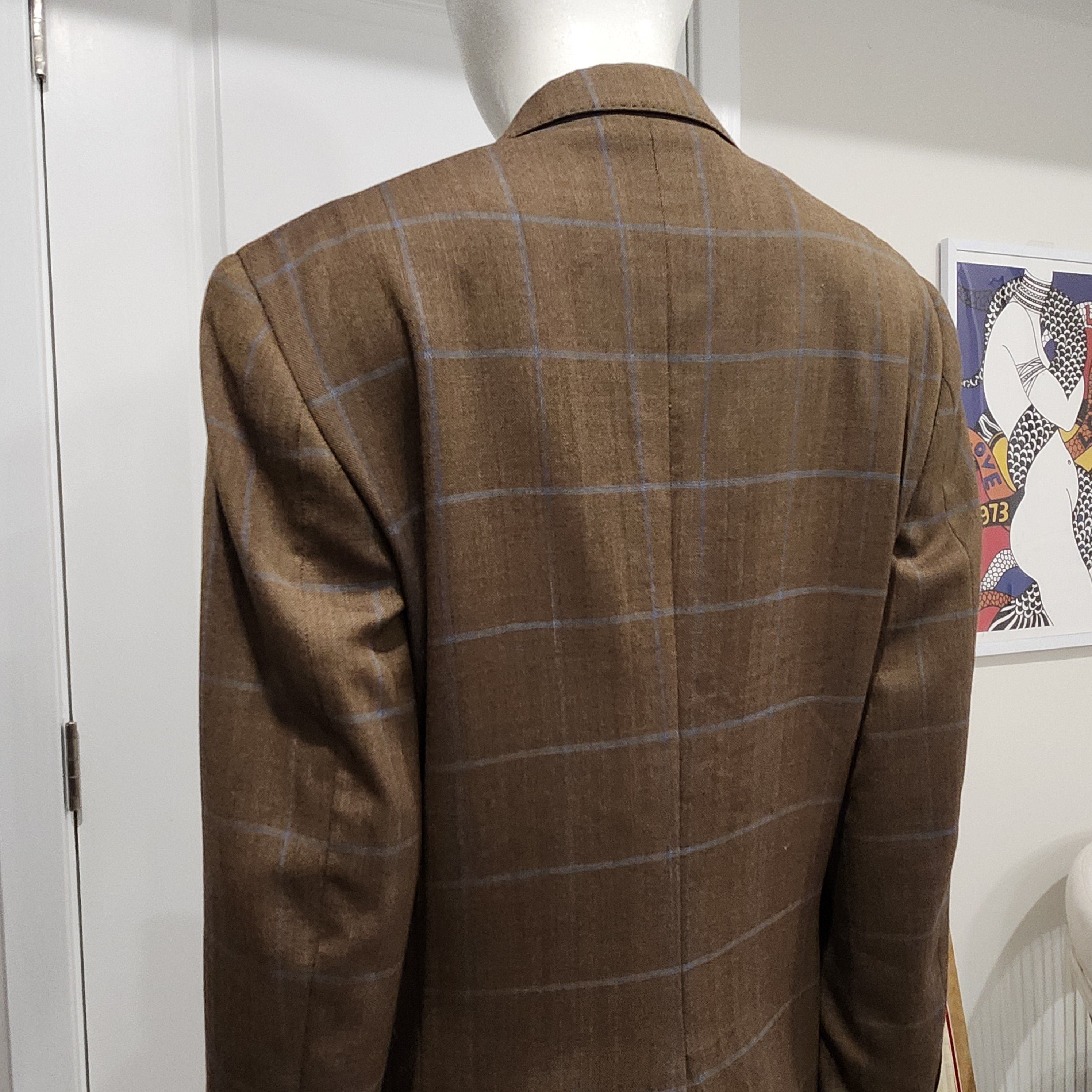 Garçon Couture Wool Windowpane Coat – Brooklyn 718 Collection | Modern Heritage Tailoring Size S