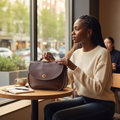 Vintage Brown Leather Saddle Bag